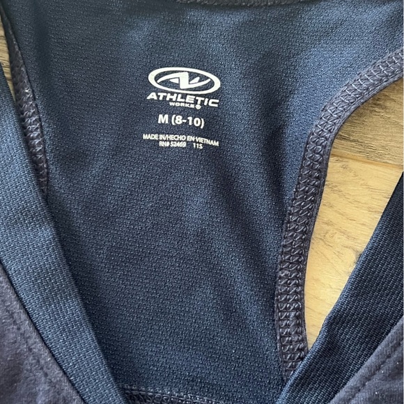 Athletic Works Blue Fitted Cut Out Tank Top - Picture 2 of 4